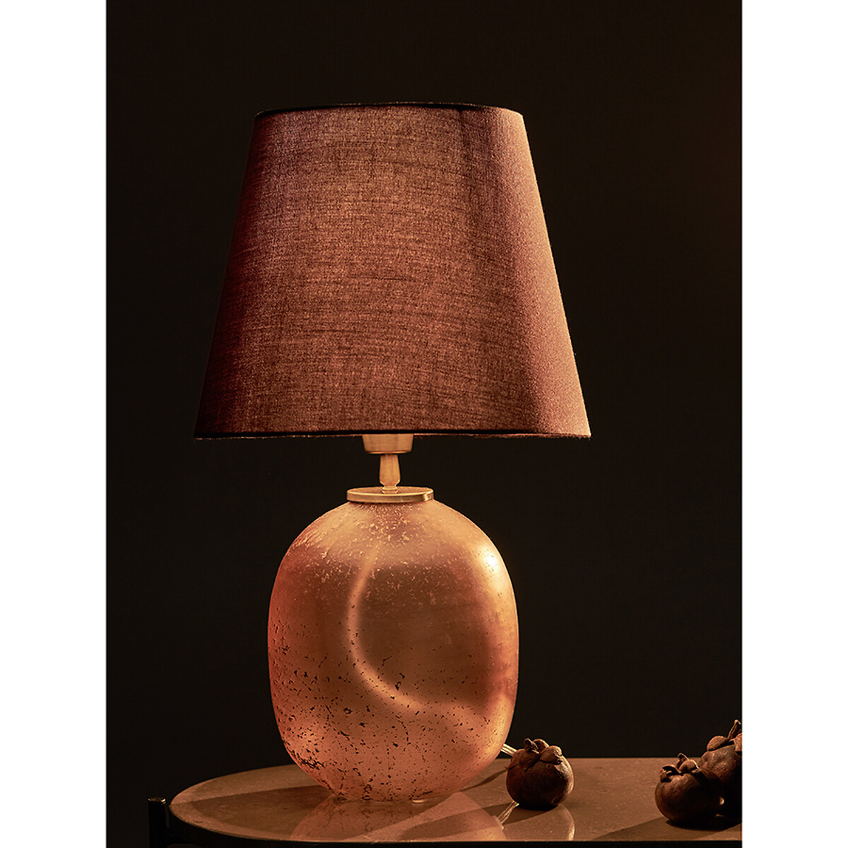 Лампа настольная Speckles 19 см с терракотовым абажуром  единый размер бежевый LaRedoute - фото 5