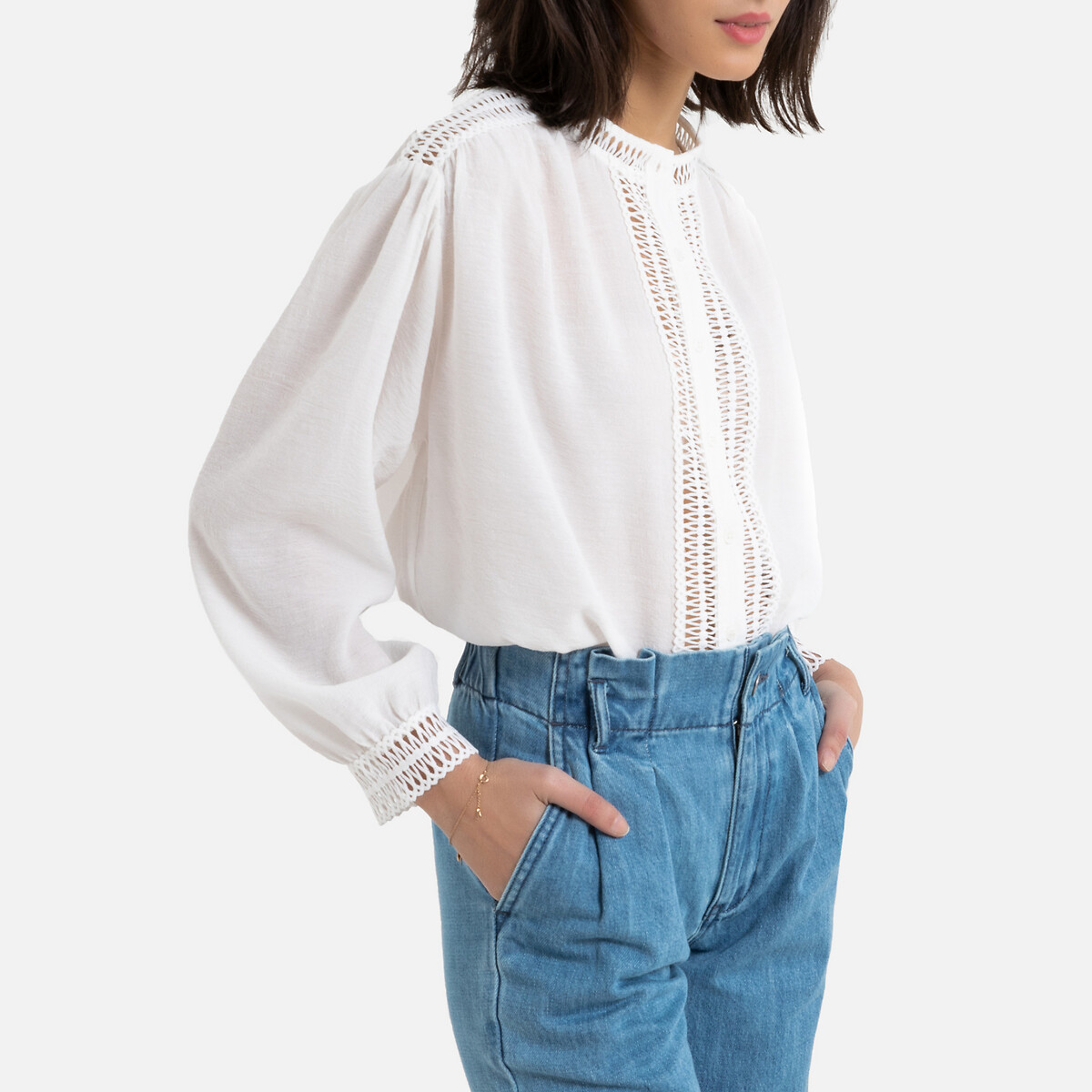 

Блузка La Redoute, Бежевый, С длинными рукавами 0(XS) бежевый