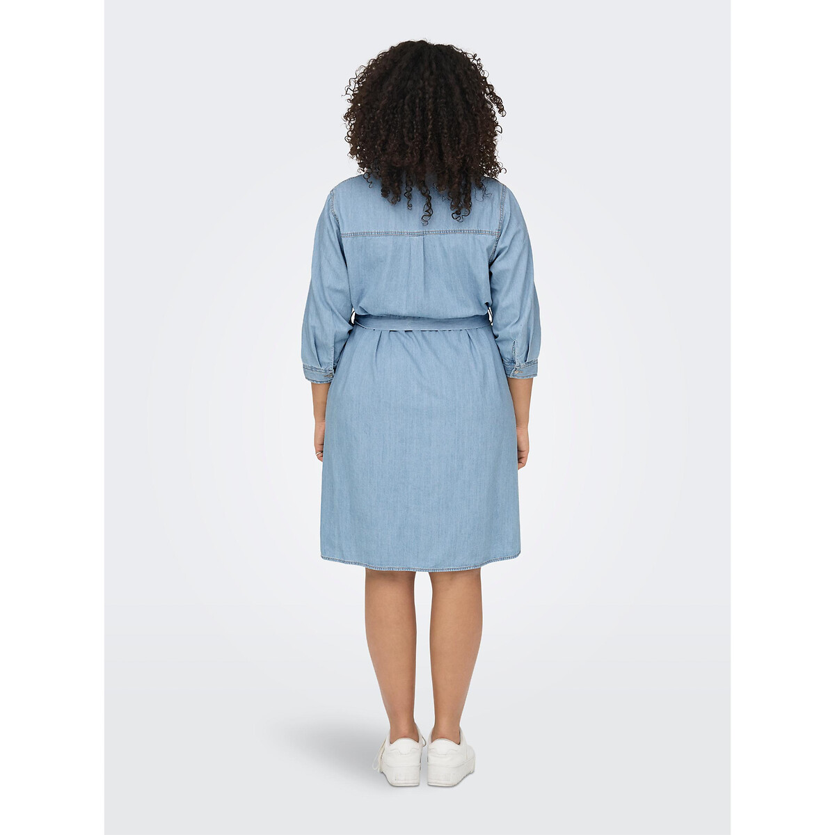 Платье-рубашка Из джинсовой ткани 58 синий LaRedoute, размер 58 - фото 3