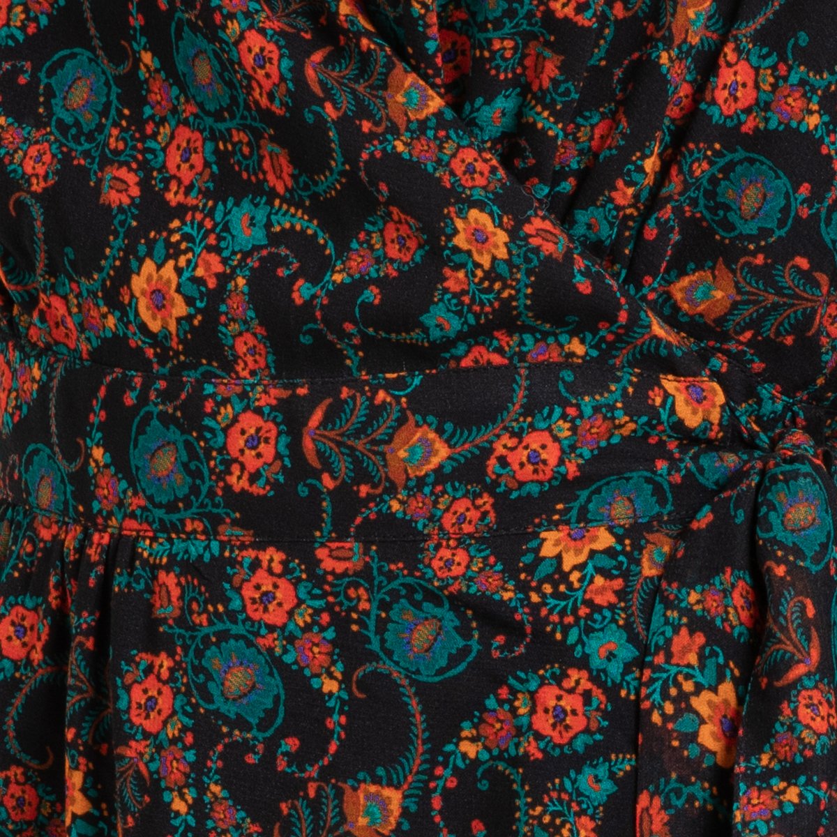 Платье La Redoute С запахом с принтом с длинными рукавами ZANIA 42 (FR) - 48 (RUS) разноцветный, размер 42 (FR) - 48 (RUS) С запахом с принтом с длинными рукавами ZANIA 42 (FR) - 48 (RUS) разноцветный - фото 4
