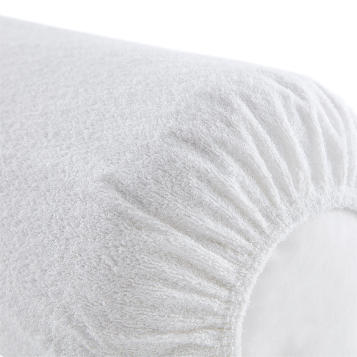 Чехол Нижний на подушку-валик из махровой непромокаемой ткани длина: 140 см белый LaRedoute, размер длина: 140 см - фото 2