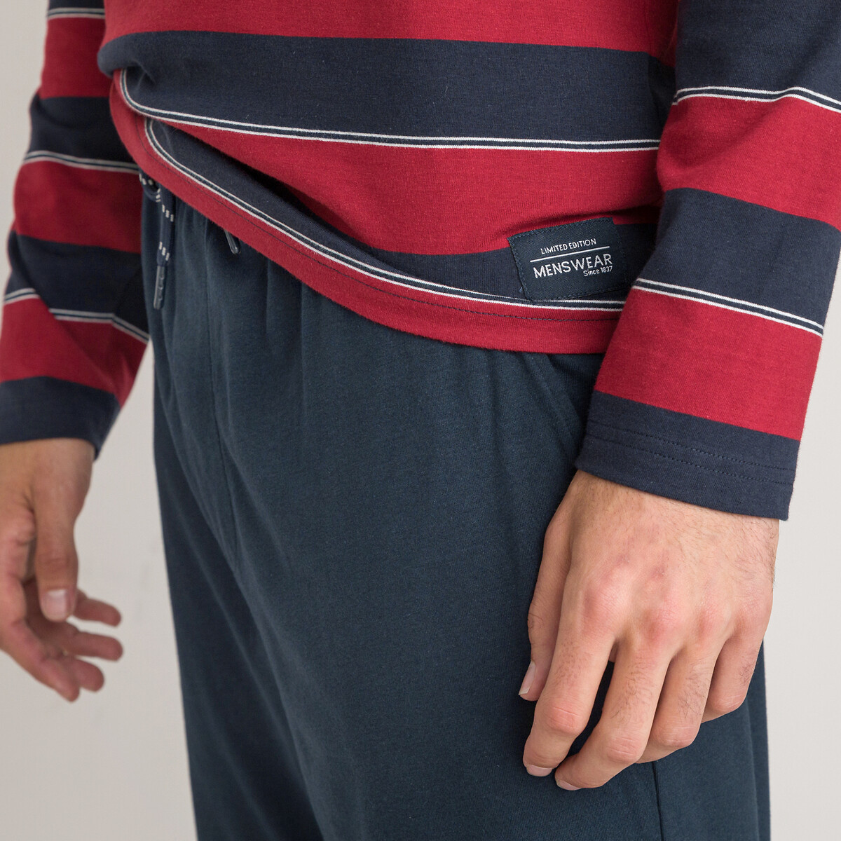 Пижама С длинными рукавами и круглым вырезом S синий LaRedoute, размер S - фото 3