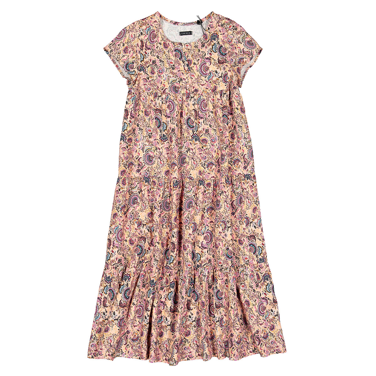 Платье LaRedoute Длинное с цветочным узором 5-14 лет 6 лет - 114 см розовый, размер 6 лет - 114 см