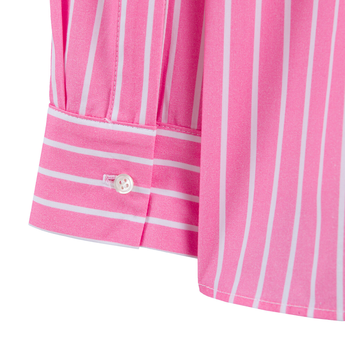 Рубашка В полоску с длинными рукавами 34 (FR) - 40 (RUS) розовый LaRedoute, размер 34 (FR) - 40 (RUS) Рубашка В полоску с длинными рукавами 34 (FR) - 40 (RUS) розовый - фото 4