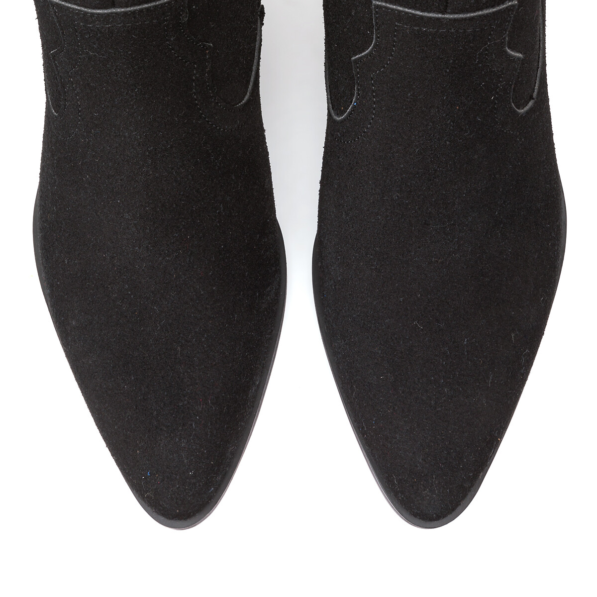 Ботинки Из полиуретана на широком каблуке 36 черный LaRedoute, размер 36 - фото 3