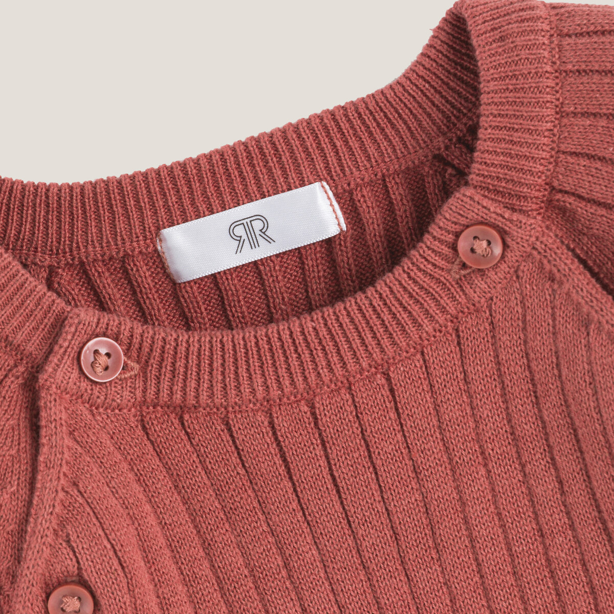 Комплект из 2 вещей пуловер LA REDOUTE COLLECTIONS леггинсы из трикотажа 1 год - 74 см розовый, размер 1 - фото 3