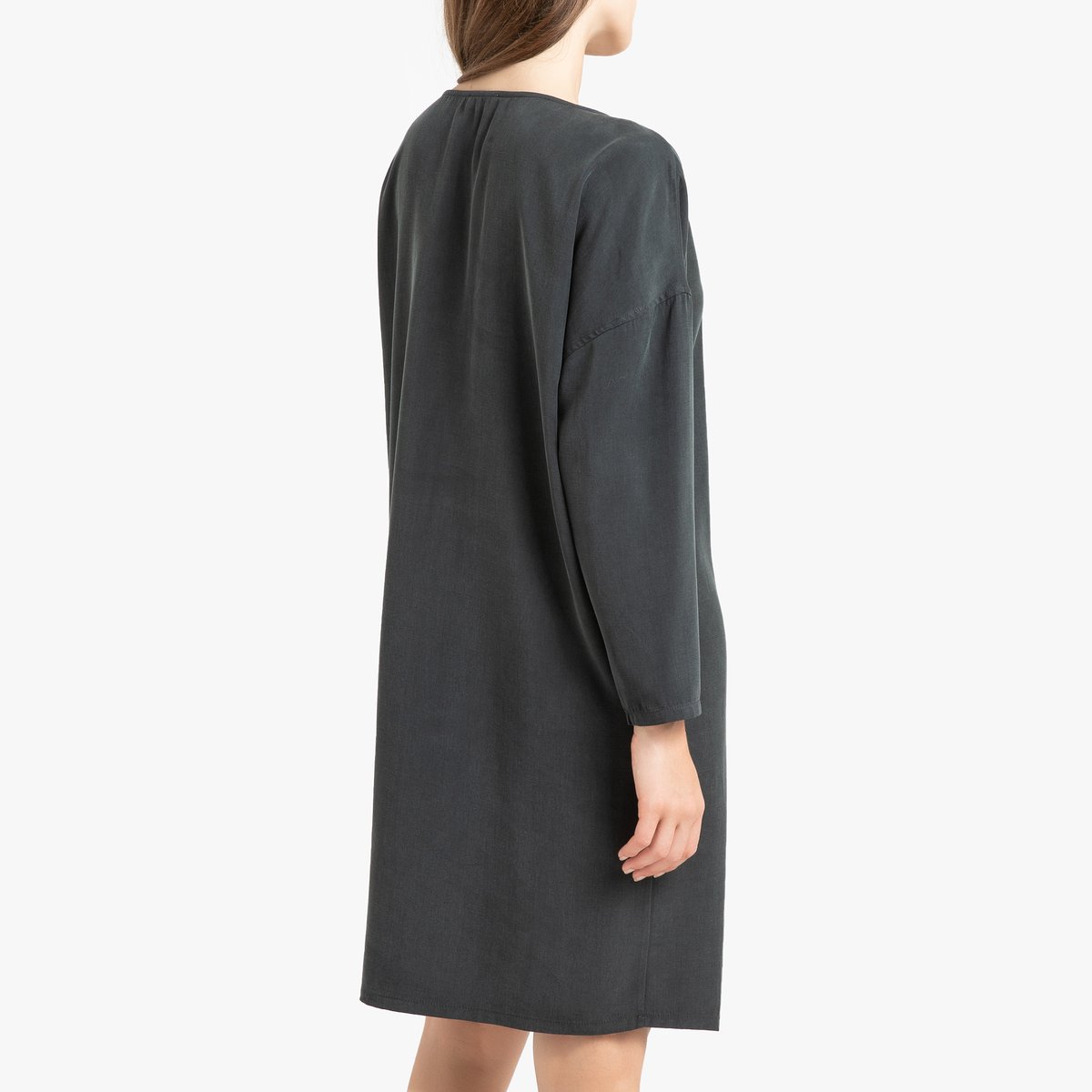 Платье La Redoute Прямое с длинными рукавами NALASTATE M черный, размер M - фото 3