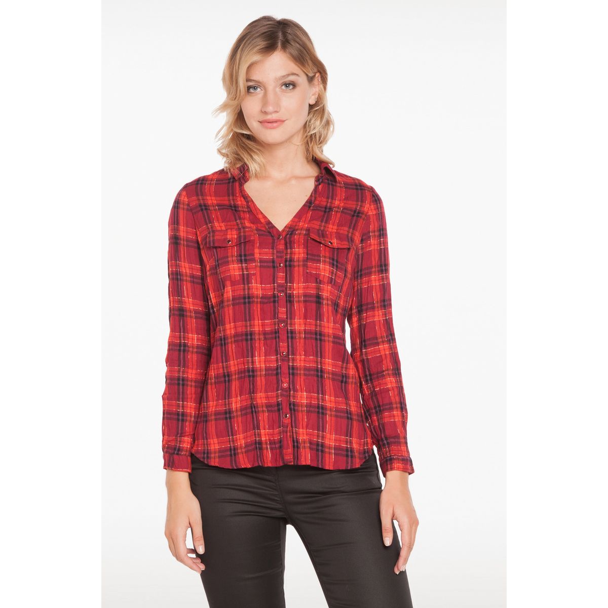 Chemise froissée imprimée
