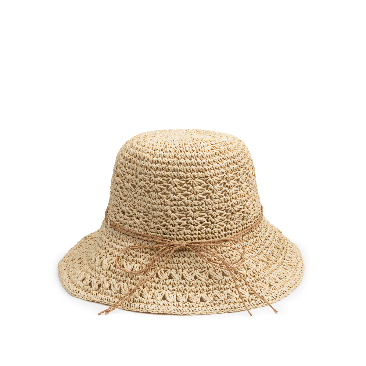 Шляпа-колокол La Redoute UNI бежевый шляпа боб лакированная uni черный