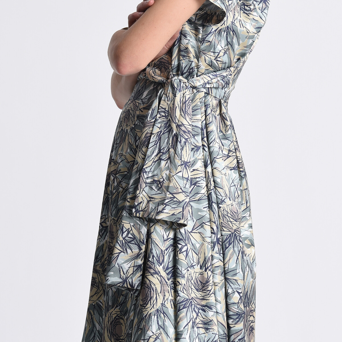 Платье MOLLY BRACKEN С запахом атласное M синий, размер M - фото 4
