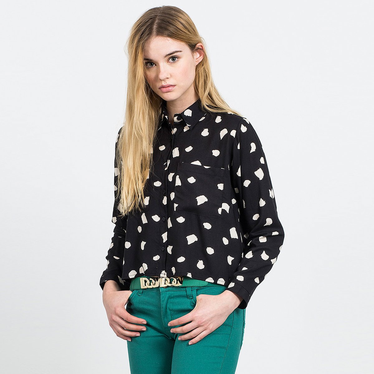 

Рубашка с оригинальным рисунком  CRUELLA DE VIL BLACK TOP