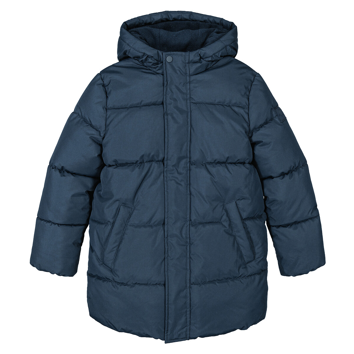 Куртка Стеганая длинная утепленная  с капюшоном 5 лет - 108 см синий LaRedoute, размер 5 лет - 108 см - фото 3