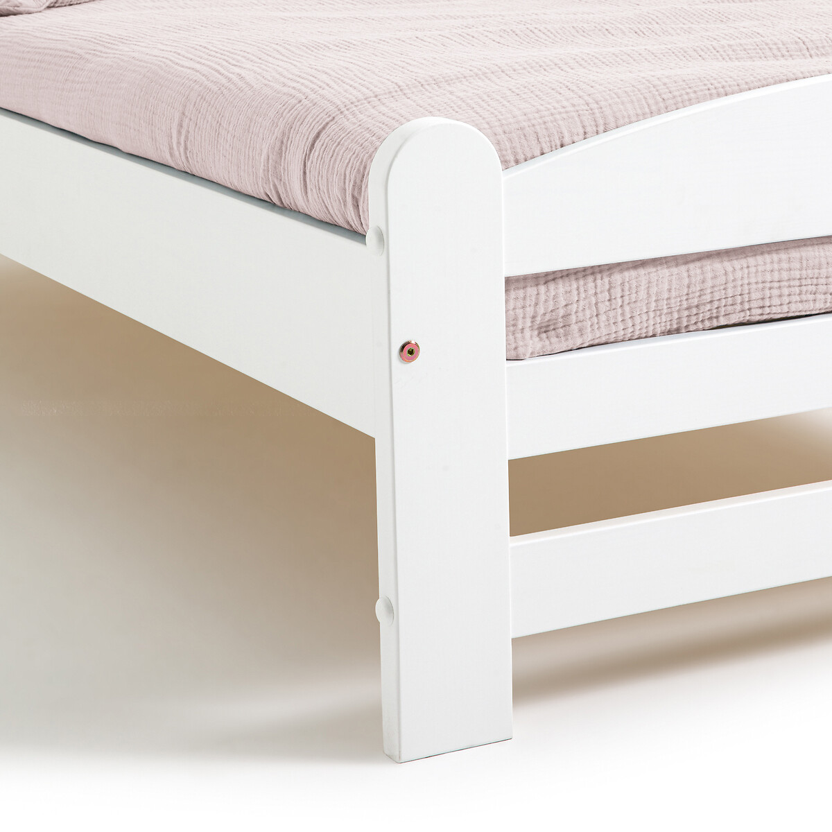 Кровать La Redoute Из массива сосны с кроватным основанием Loan 90 x 190 см белый, размер 90 x 190 см - фото 4