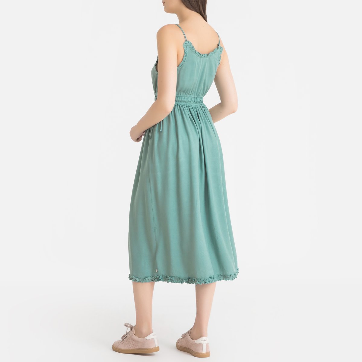 Платье LaRedoute Средней длины расклешенное L синий, размер L - фото 3