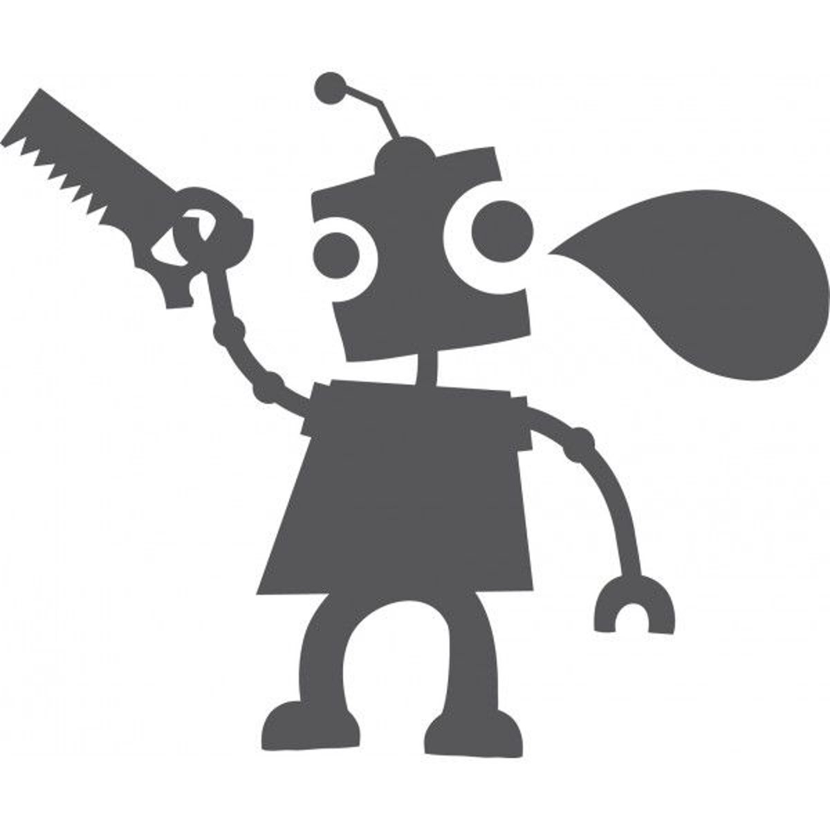 Sticker Ardoise : Robot Outils