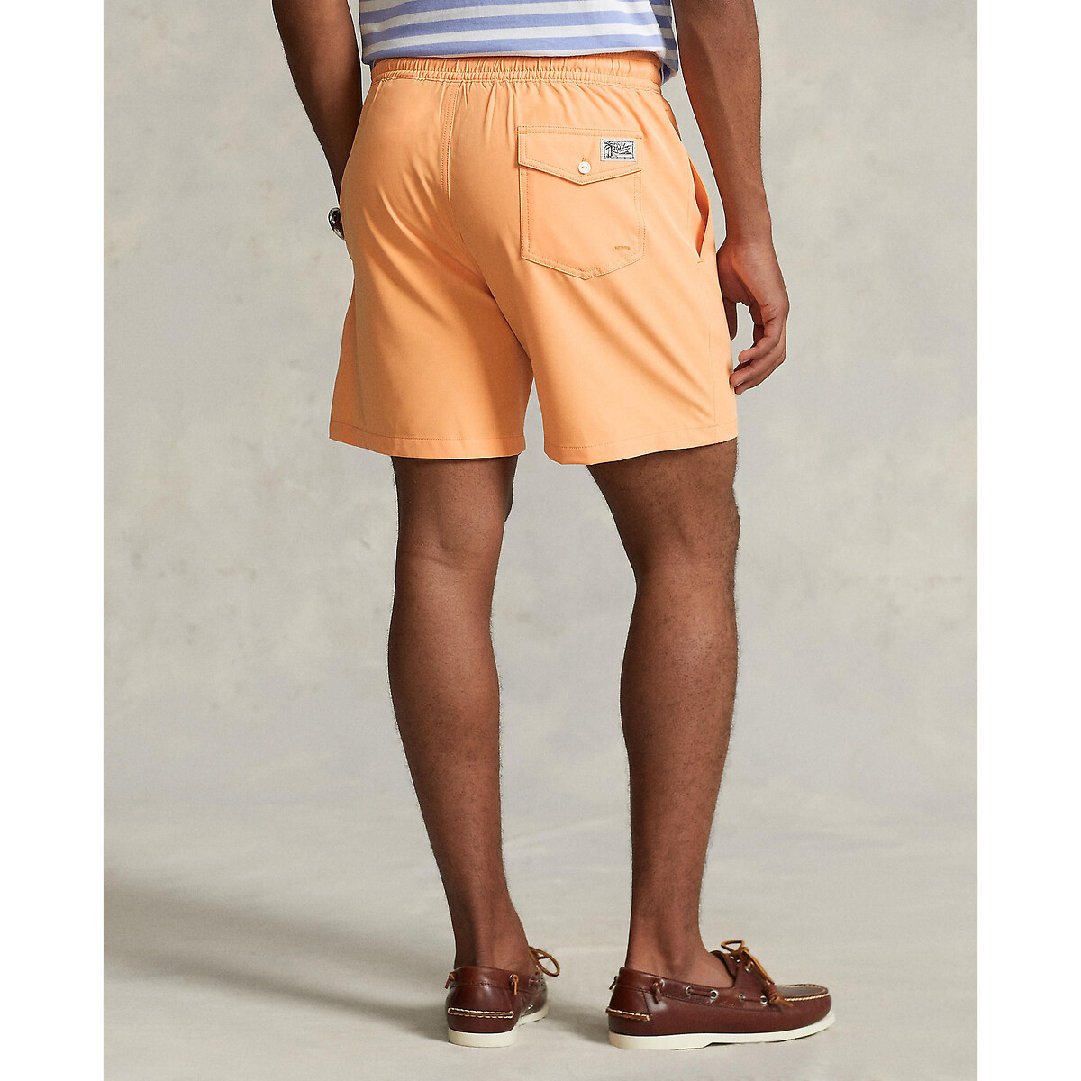 Шорты Пляжные с затягивающимся шнурком с вышитым логотипом S оранжевый LaRedoute, размер S - фото 3