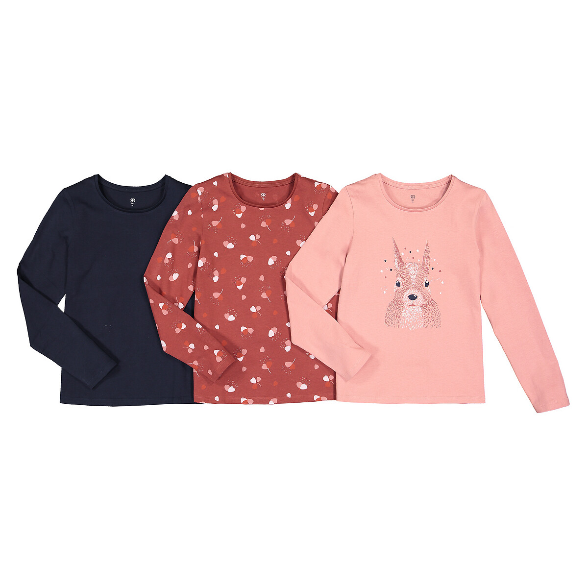 

Комплект из 3 футболок с LaRedoute, Розовый, Длинными рукавами 3-12 лет 4 года - 102 см розовый