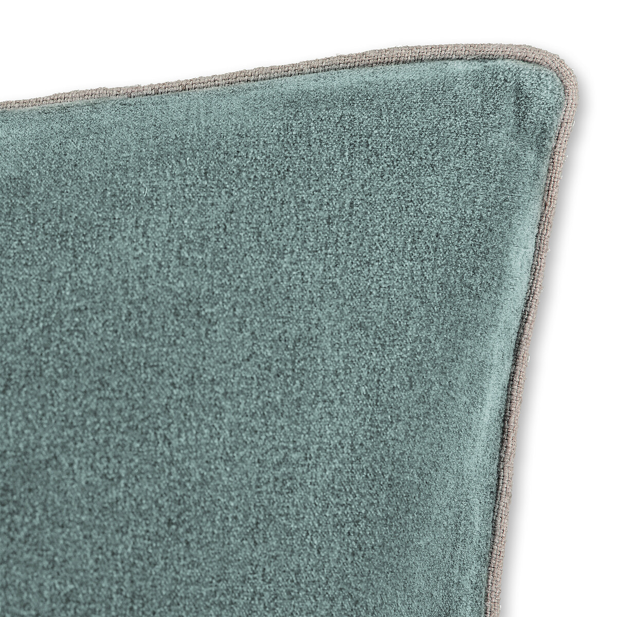 Чехол LaRedoute На подушку из 100 велюра Kontura 50 x 50 см зеленый, размер 50 x 50 см - фото 2