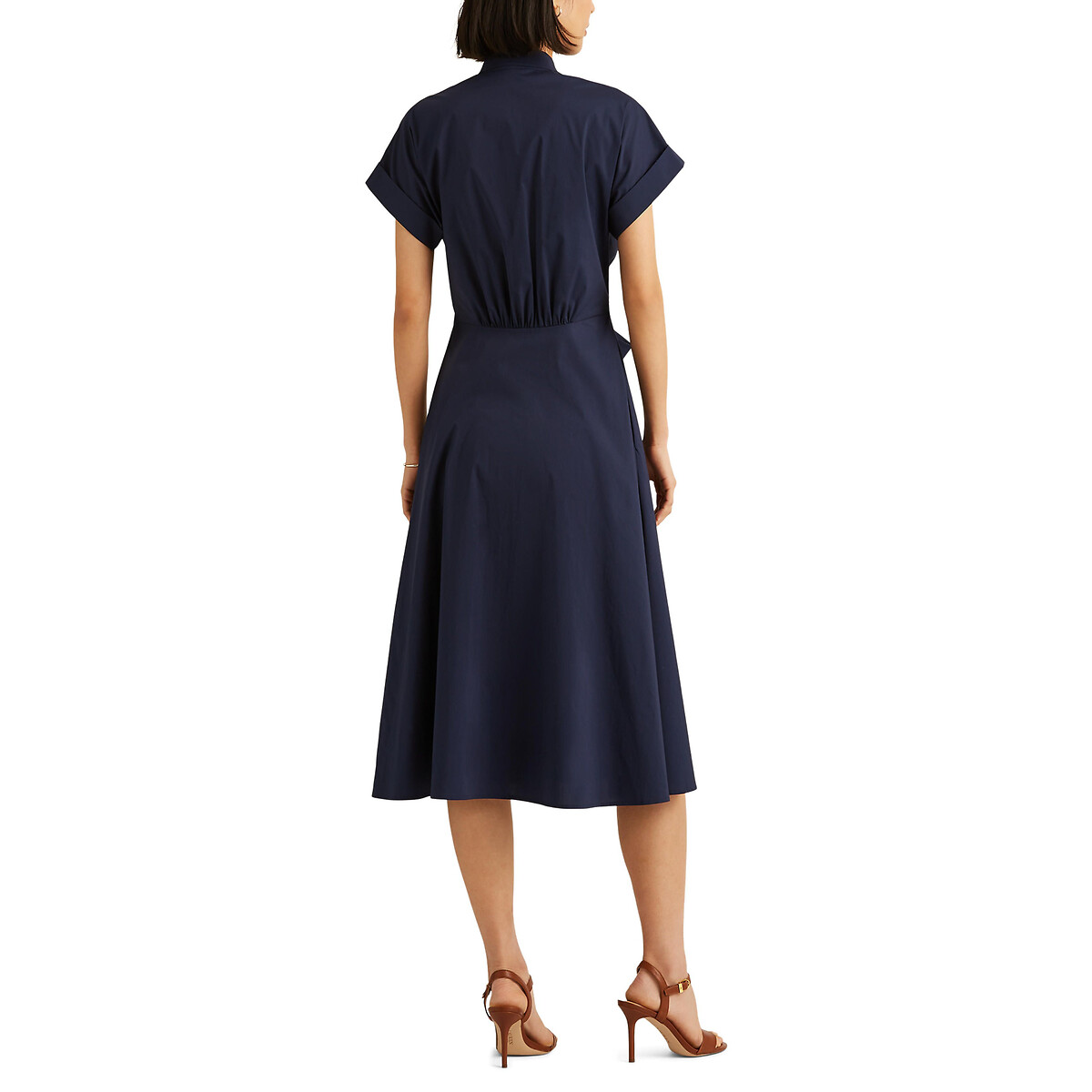 Платье-сорочка LAUREN RALPH LAUREN С маленькими рукавами S синий, размер S - фото 3