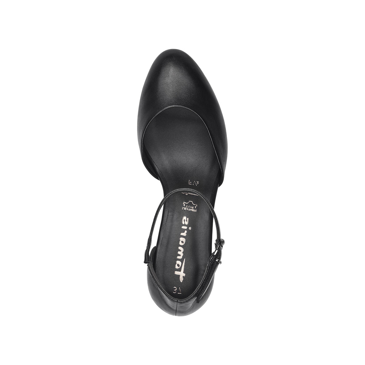 Туфли-лодочки с ремешком на щиколотке  39 черный LaRedoute, размер 39 - фото 3