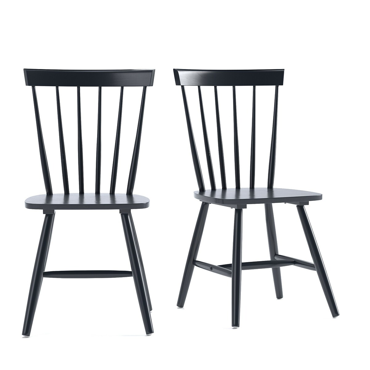 Комплект из 2 стульев из Массива гельвеи JIMI единый размер черный