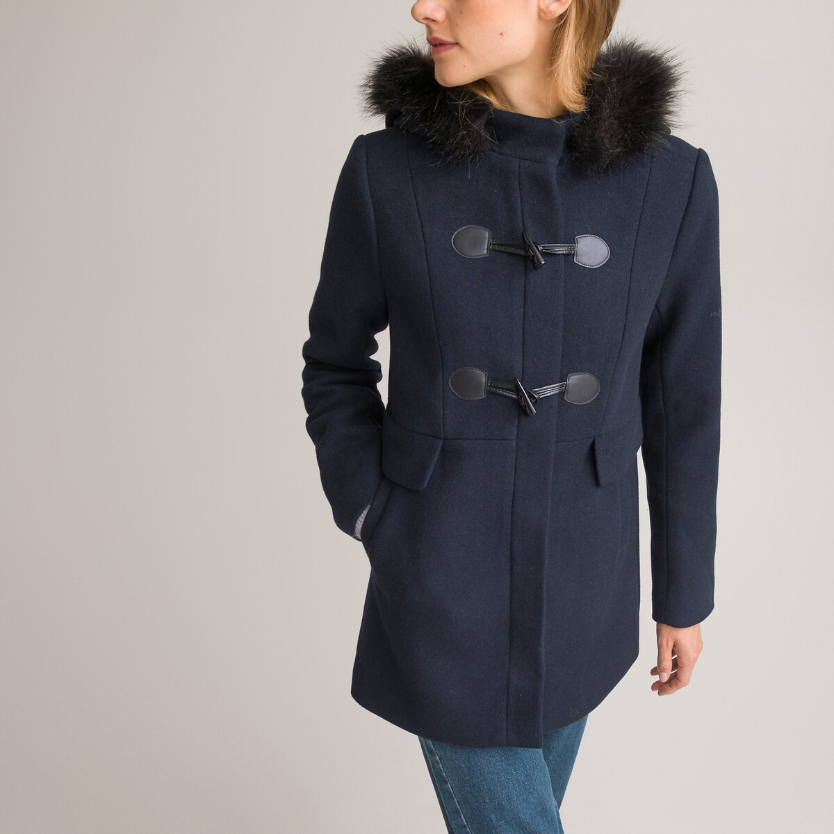 Короткое Пальто с капюшоном 44 (FR) - 50 (RUS) синий