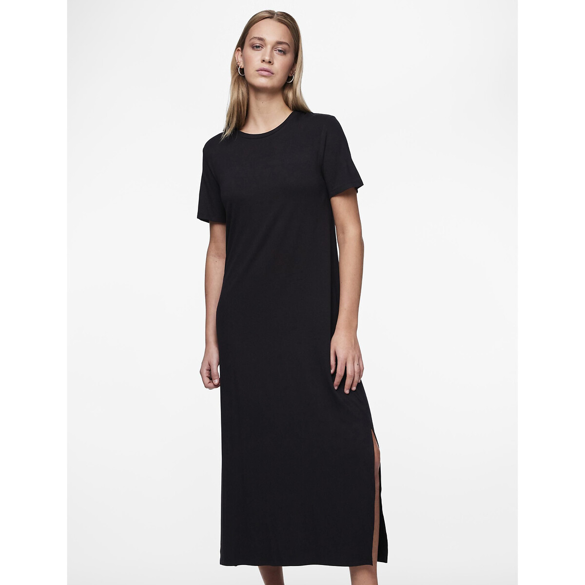 Платье-футболка длинное  XL черный LaRedoute, размер XL - фото 1
