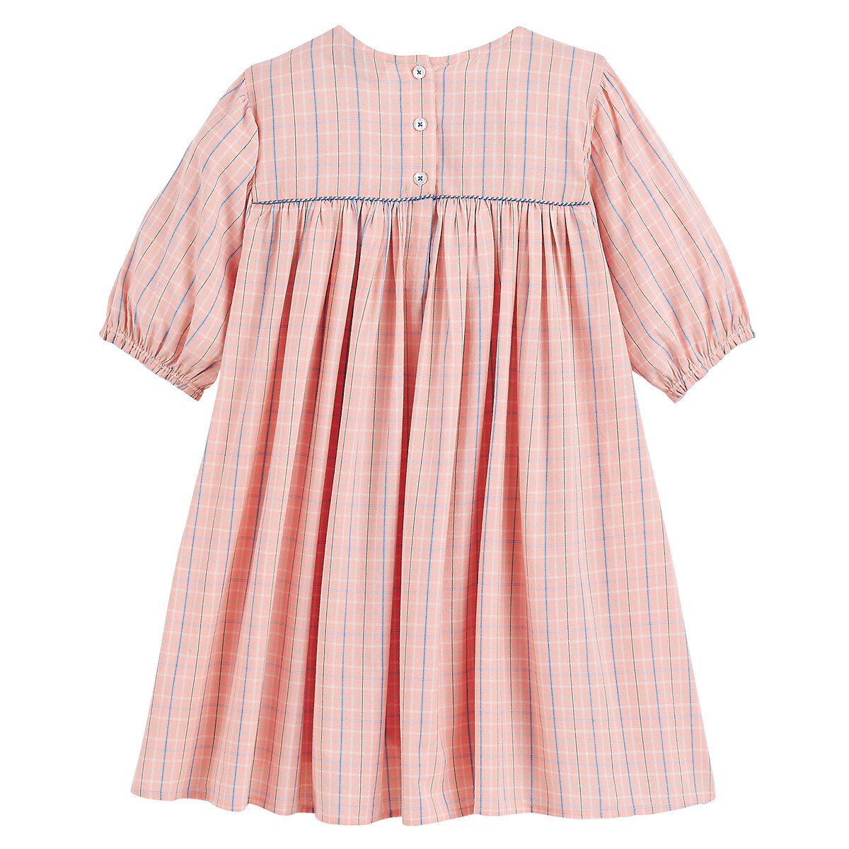 Платье в клетку с воротником-стойкой Claudine  4 года - 102 см розовый LaRedoute, размер 4 года - 102 см - фото 3