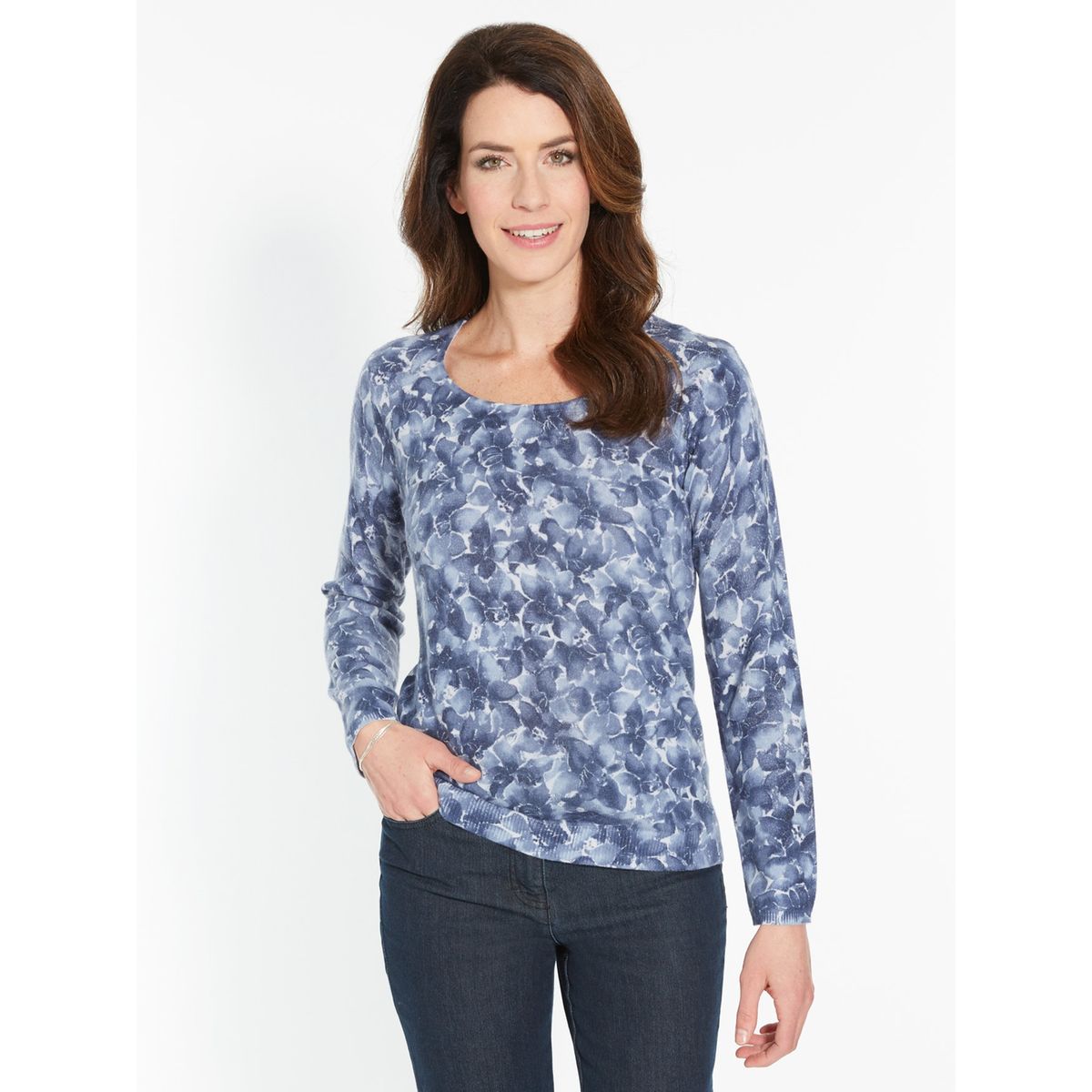 Pull manches longues, encolure ronde