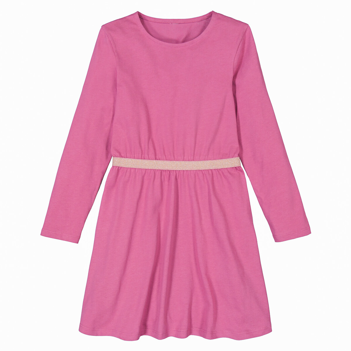 Платье С круглым вырезом и длинными рукавами 5 лет - 108 см розовый LaRedoute, размер 5 лет - 108 см - фото 3