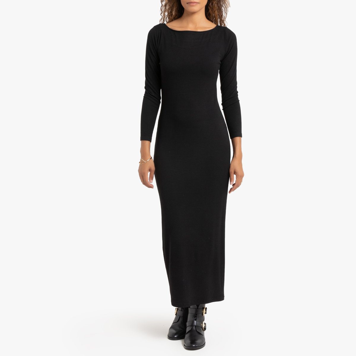 

Платье La Redoute, Черный, Длинное облегающее из трикотажа S черный