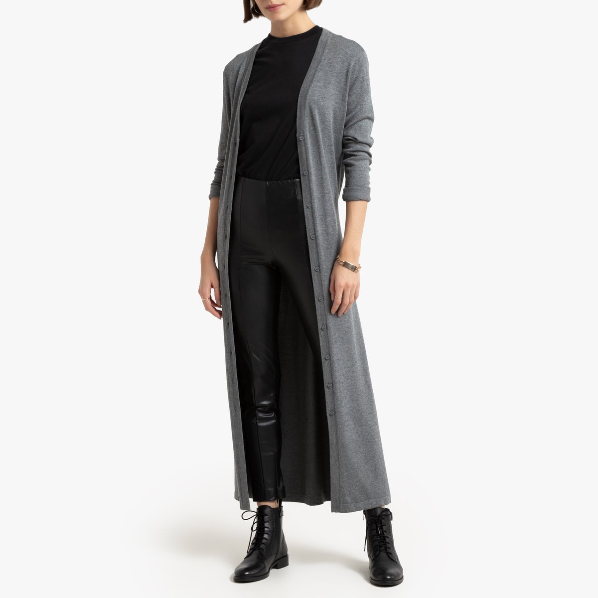 

Кардиган La Redoute, Серый, Длинный с поясом S серый
