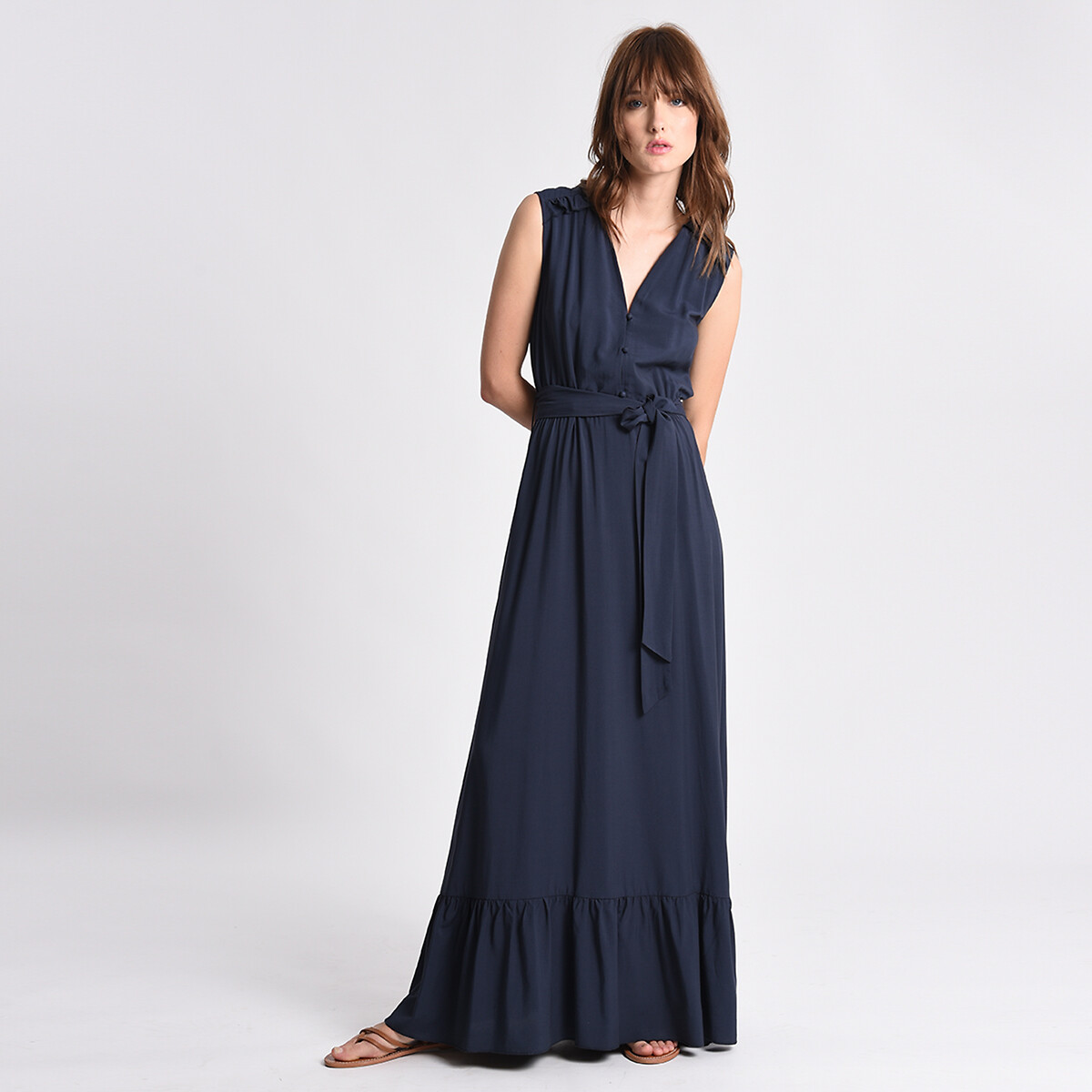 Платье MOLLY BRACKEN Длинное с ремешком S синий, размер S - фото 1
