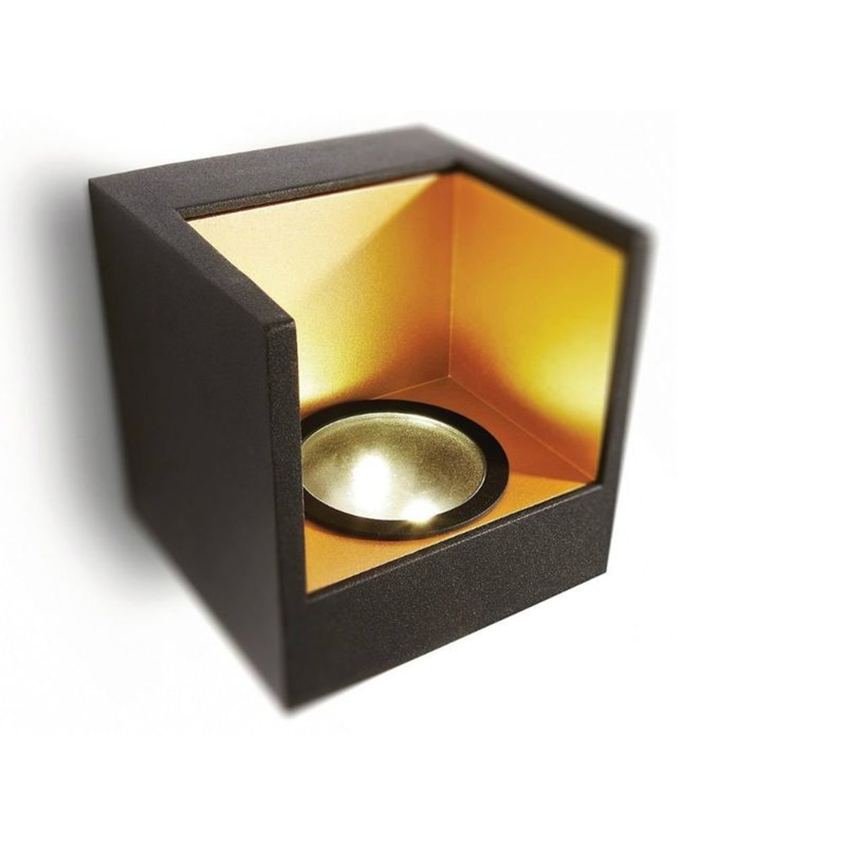 MATHEA - Applique Simple LED Noir & Or H9,5cm - Applique Philips designé par