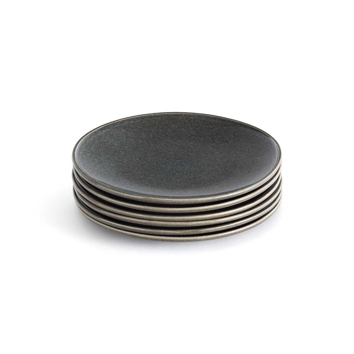 Комплект из шести тарелок десертных из керамики Onda единый размер серый комплект из двух тарелок глубоких из керамики onda единый размер синий
