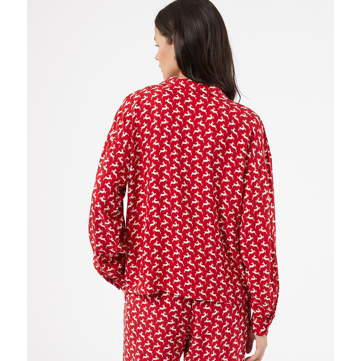 Пижамная Рубашка Elwin XL красный LaRedoute, размер XL - фото 2