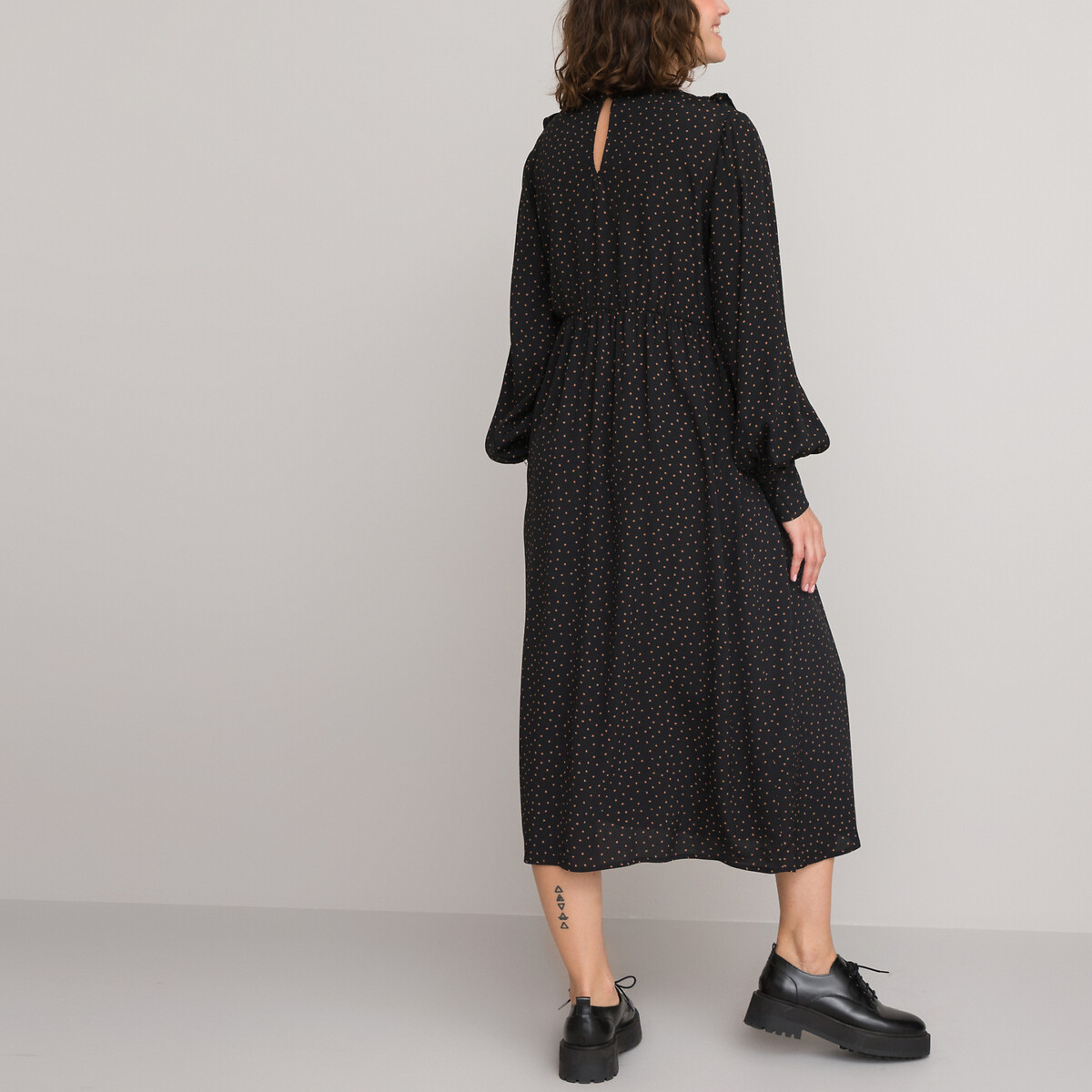 Платье Длинное для периода беременности и грудного вскармливания 50 черный LaRedoute, размер 50 - фото 4