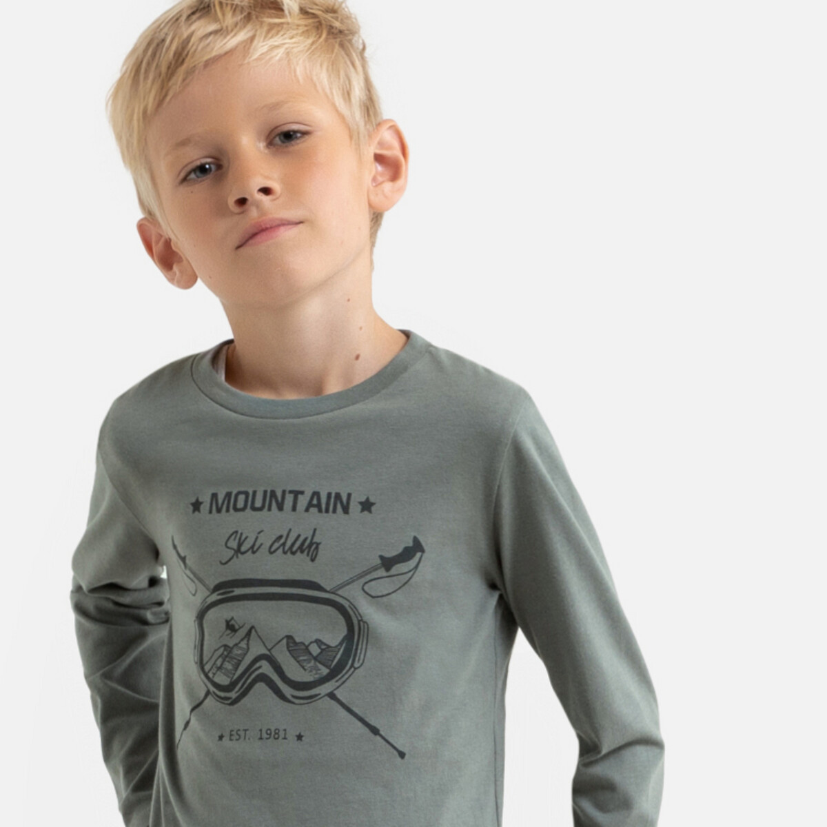

Футболка LaRedoute, Зеленый, С длинными рукавами и рисунком 3-12 лет 4 года - 102 см зеленый