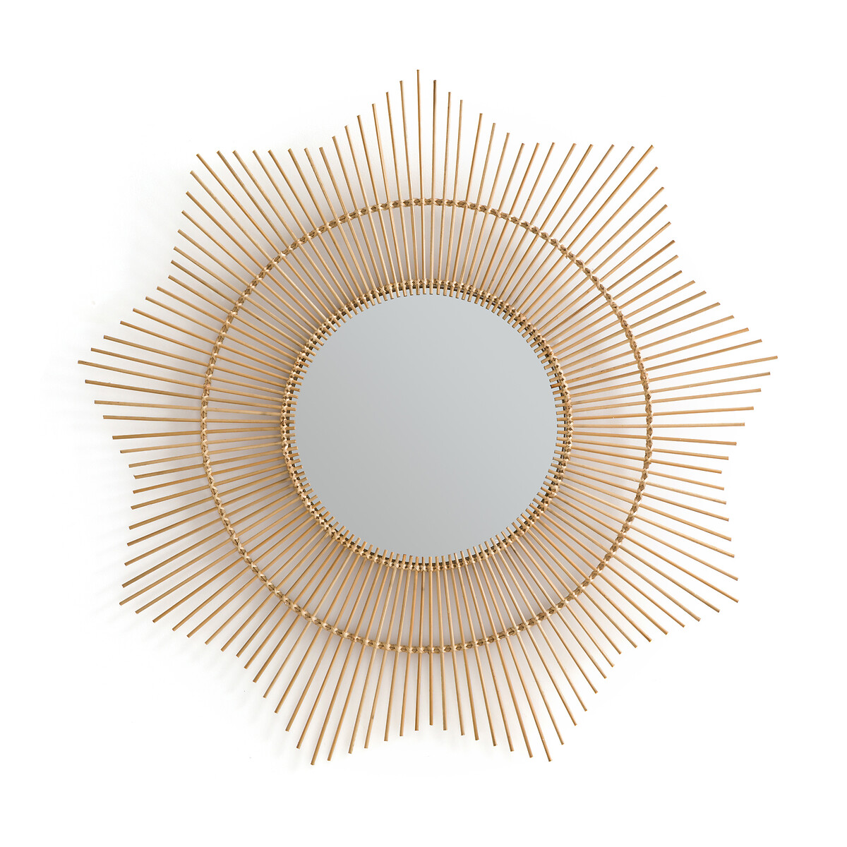 Зеркало LA REDOUTE INTERIEURS Из бамбука в форме солнца 90 см Nogu единый размер бежевый - фото 1