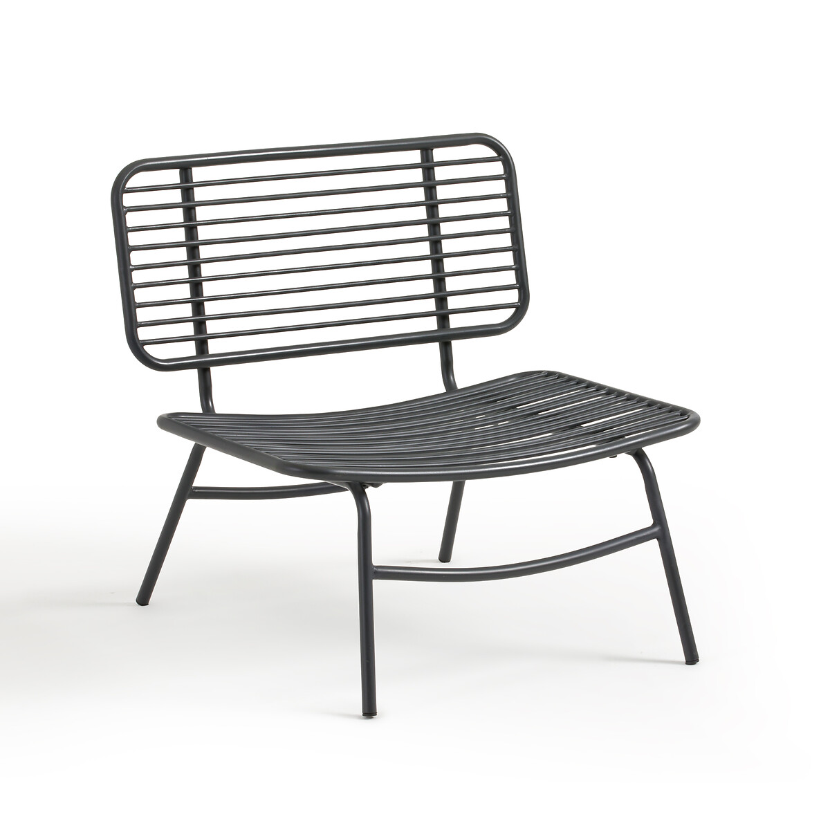 Кресло LA REDOUTE INTERIEURS Низкое для сада из металла Roric единый размер серый - фото 4