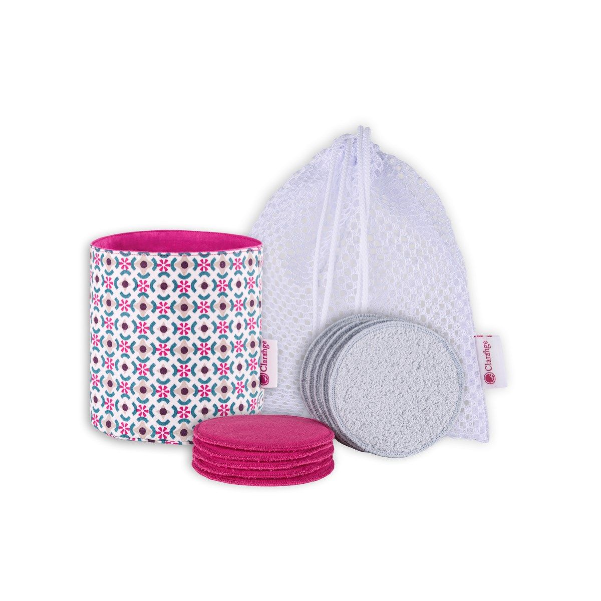 Coffret de démaquillage cotons lavables avec box ZELLIGE