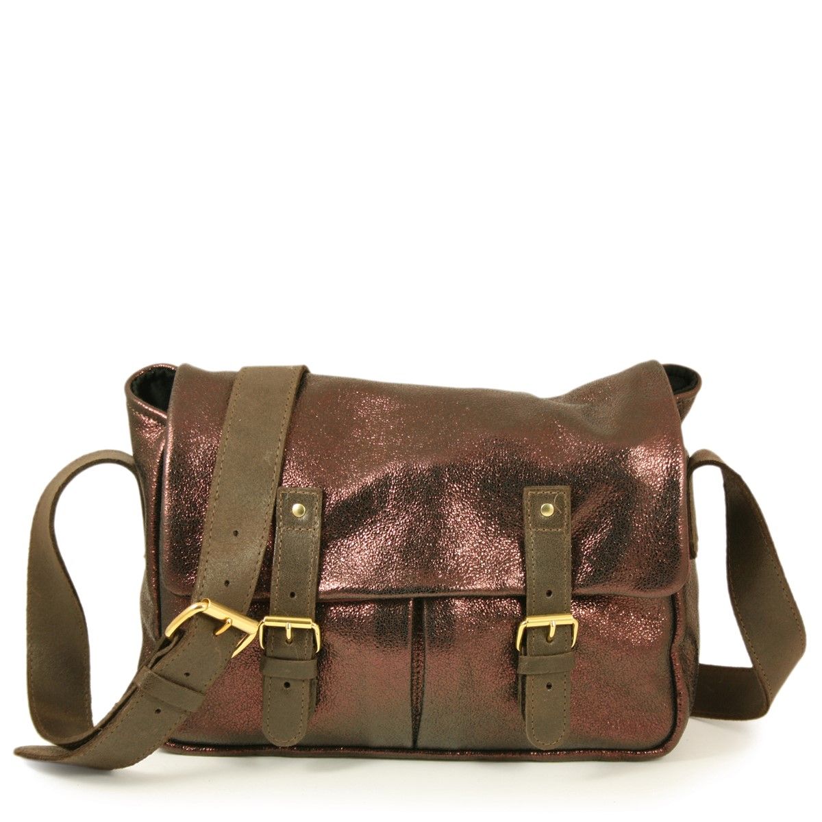 Sac besace cuir aspect vinyle Bristol 2