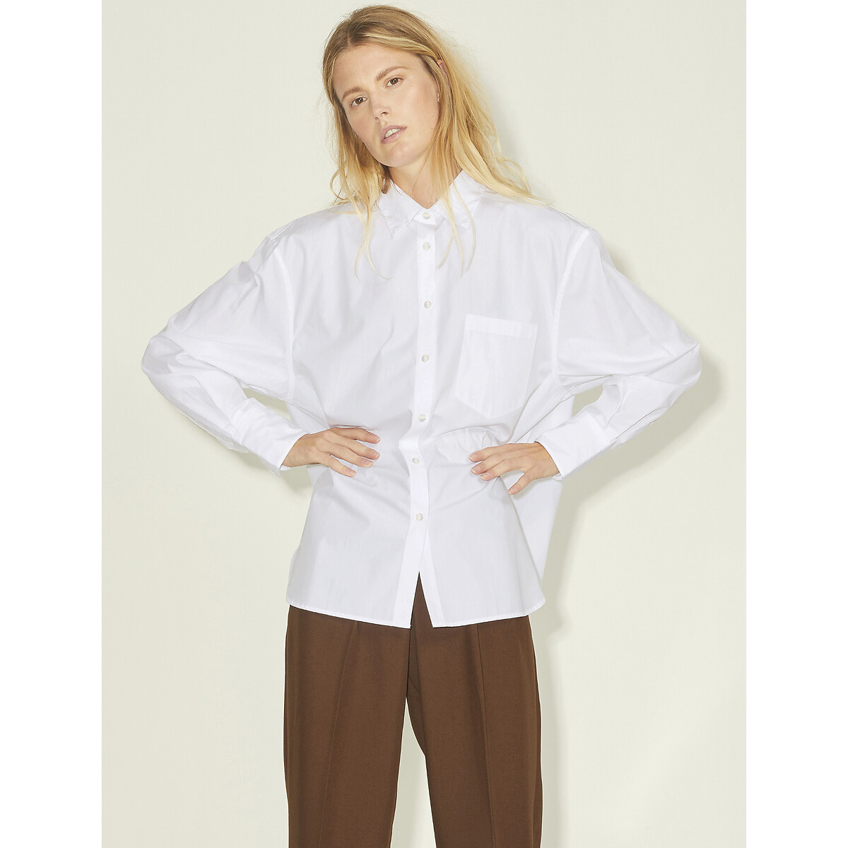 Рубашка С длинными рукавами XL белый LaRedoute, размер XL - фото 1