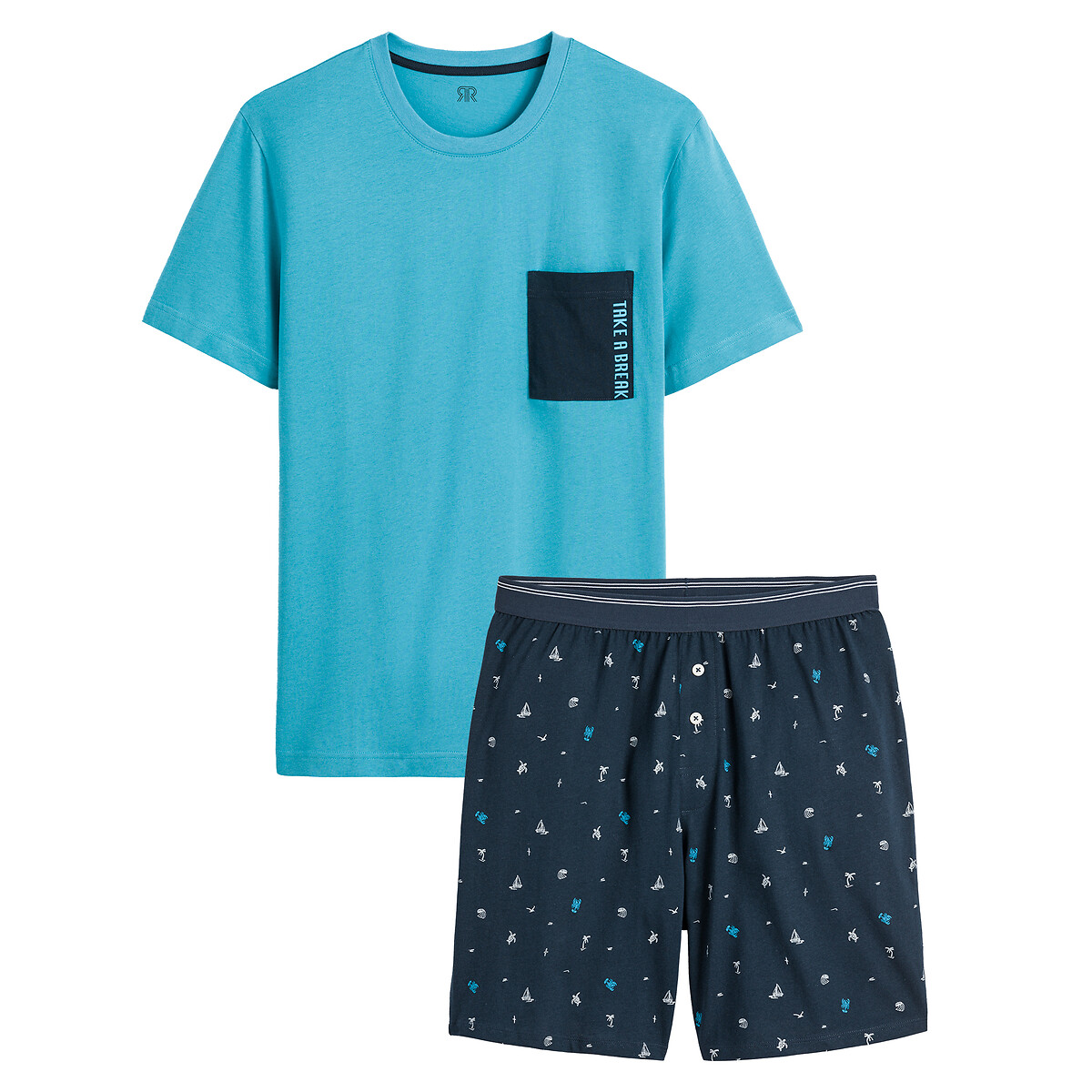 Пижама С шортами XL синий LaRedoute, размер XL - фото 5
