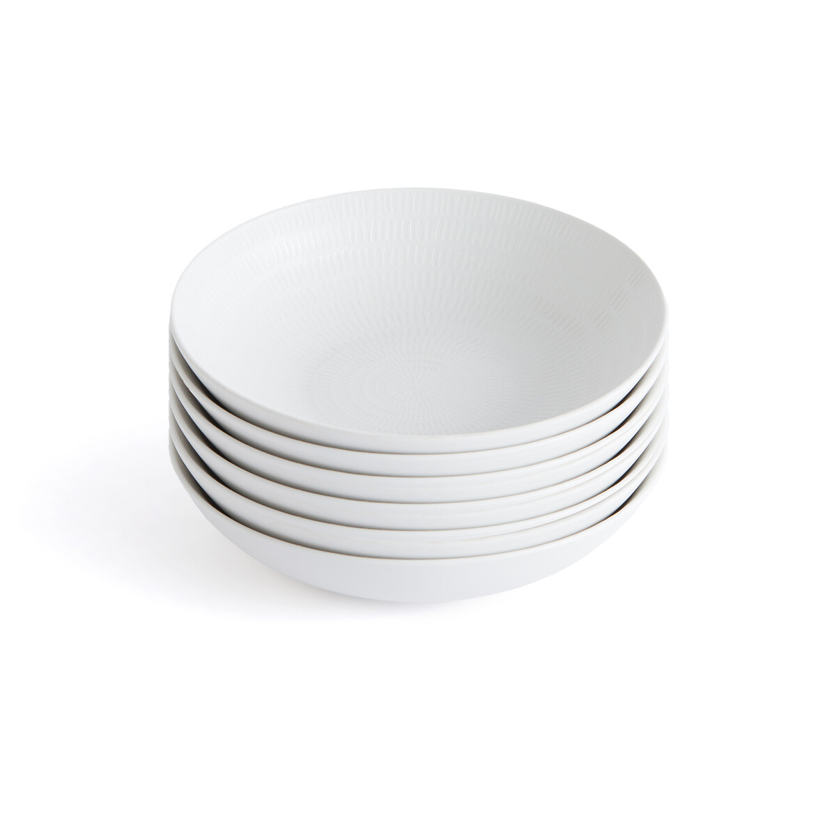 Комплект из шести глубоких тарелок из керамики Rizia единый размер бежевый