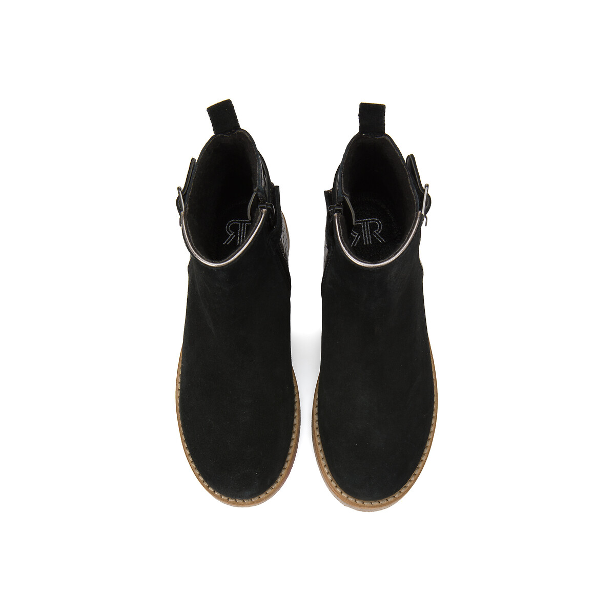 Ботинки Из кожи на молнии вставки под питона 29 черный LaRedoute, размер 29 - фото 3