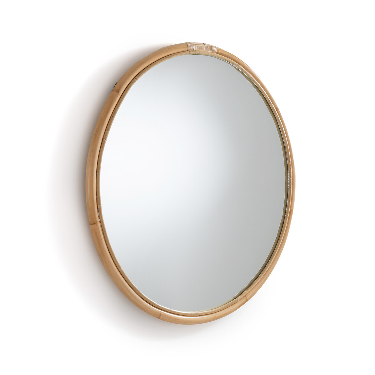 Зеркало круглое из ротанга 90 см Nogu единый размер бежевый цена и фото