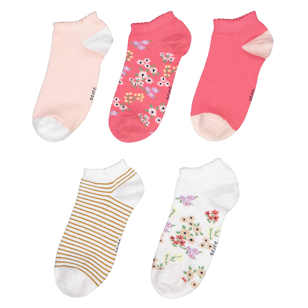 

Комплект из пяти пар коротких LaRedoute, Розовый, Комплект из пяти пар коротких Носков размеры 2326-3538 35/38 розовый