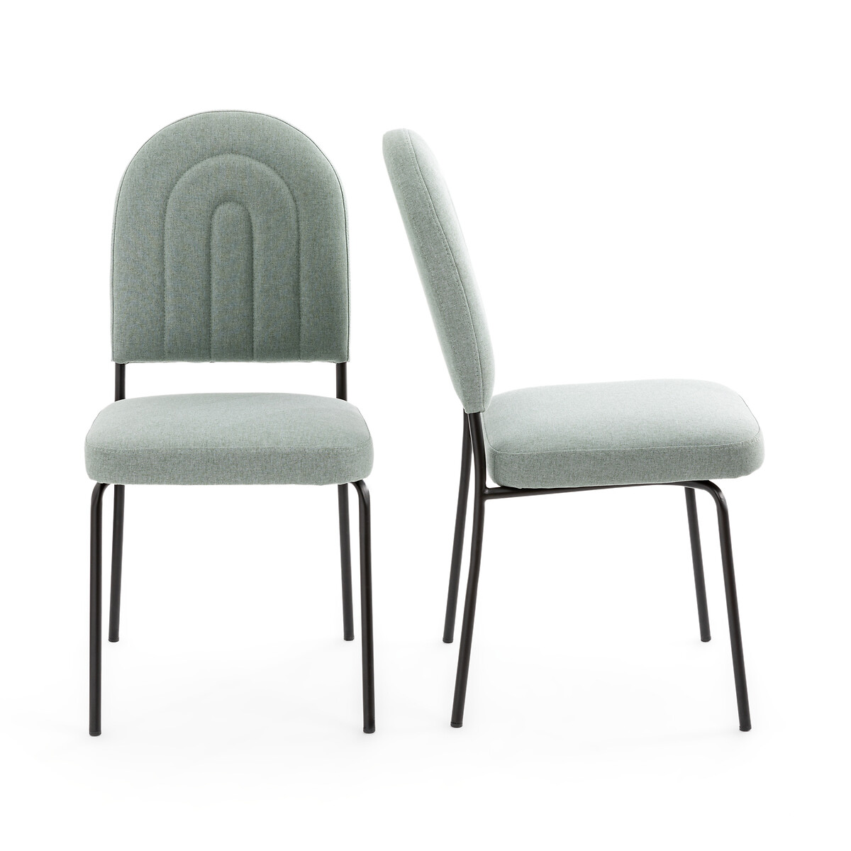 Комплект из 2 стульев из LA REDOUTE INTERIEURS Текстурной ткани Rainbow единый размер зеленый - фото 2