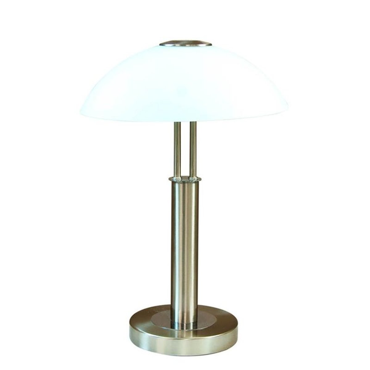 Lampe tactile step dimmer PRESCOT argentée en métal